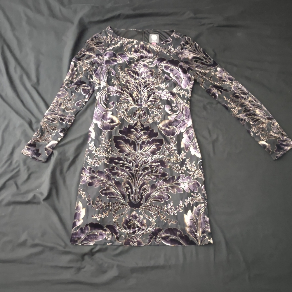 Vince Camuto Velvet Burnout Dress